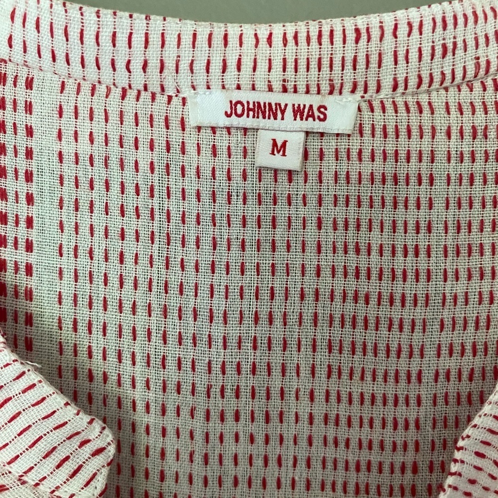 JOHNNY WAS Jacque Embellished Beaded Boho Tunic Top Size Medium - Picture 11 of 14